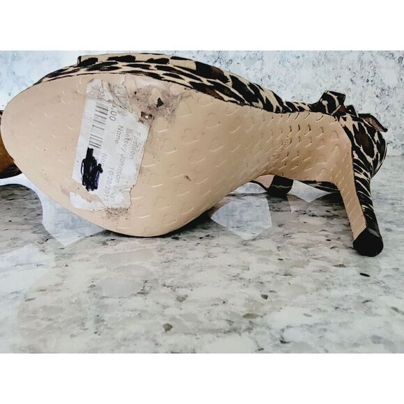 Betsey Johnson 10M Strappy Sandal High 6" Heels Animal‎ Print 2013 Stilettos - Picture 9 of 11